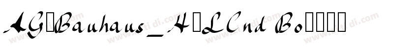 AG-Bauhaus_H-LCnd Bo字体转换